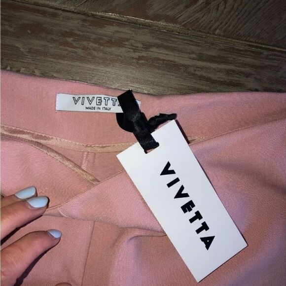 Vivetta Culottes cropped wool pink pants trousers 42 6 US New - Picture 5 of 11
